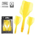 Fluturas si tija darts Harrows Solo galben, No6 si tija medie