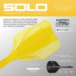 Fluturas si tija darts Harrows Solo galben, No6 si tija medie