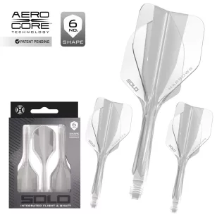   Fluturas si tija darts Harrows Solo transparent, No6 si tija lunga