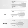   Fluturas si tija darts Harrows Solo transparent, No6 si tija lunga