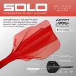 Fluturas si tija darts Harrows Solo rosu, No6 si tija medie