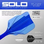 Fluturas si tija darts Harrows Solo albastru, No6 si tija lunga
