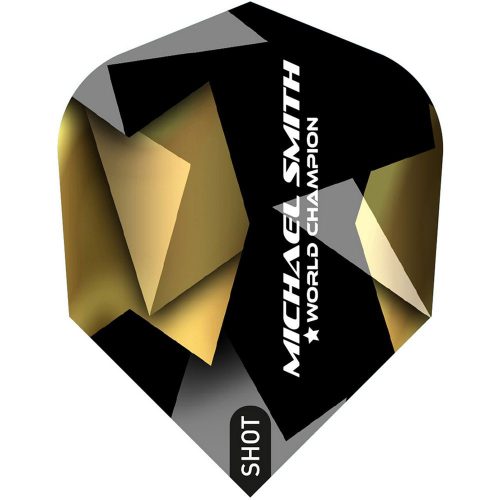 Fluturasi darts Shot Michael Smith Believe auriu-negru No6