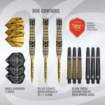 Set sageti darts steel Shot Alchemy Auro - 25g, 90% wolfram