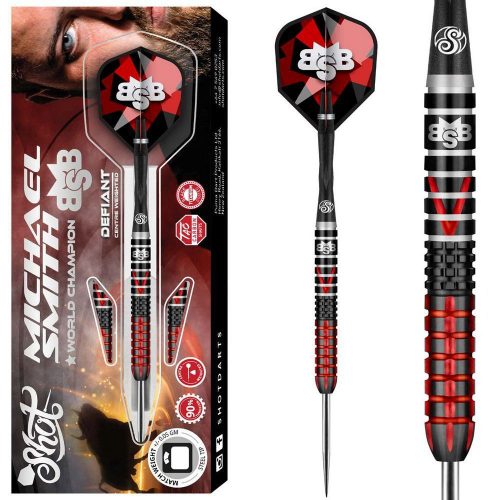 Set darts steel Shot Michael Smith Defiant 22g, 90% wolfram