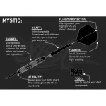 Set sageti darts steel Shot Value Range Mysthic Red Plated, 23g brass
