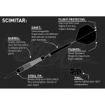 Set sageti darts Shot Value range Scimitar 24g otel