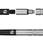 Adaptor rotativ Shot Darts din titan pentru tija darts, 2BA, negru