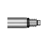 Adaptor rotativ Shot Darts, din titan pentru tija darts, 2BA, argintiu