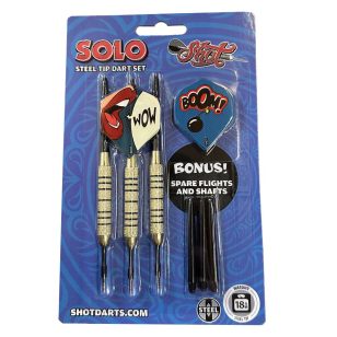 Set sageti darts Shot steel Solo 18g, brass