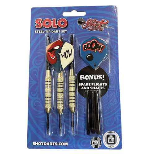 Set sageti darts Shot steel Solo 18g, brass