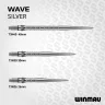 Varf darts steel Winmau Switch point Wave argintiu, 30mm