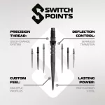 Varf darts Winmau Switch Point Chain argintiu, 40mm