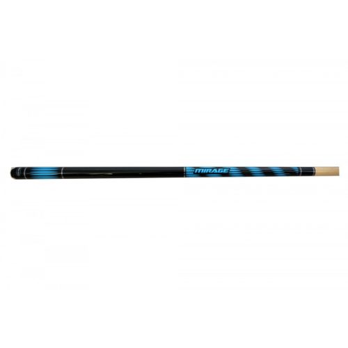 Tac de biliard Mirage Pool, 57", albastru, in doua piese, cu capat de piele filetat