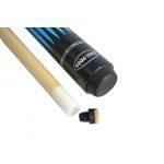 Tac de biliard Mirage Pool, 57", albastru, in doua piese, cu capat de piele filetat