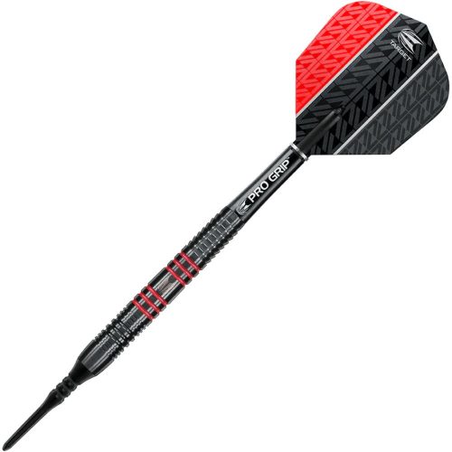 Set sageti darts TARGET soft 19g Vapor8 negru, rosu 80%