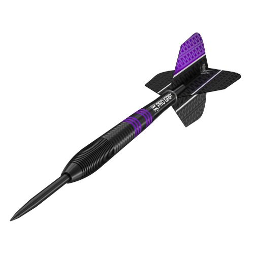 Set sageti darts TARGET steel, 23g, VAPOR8 BLACK lila, 80% wolfram