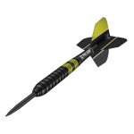 Set sageti darts TARGET steel, 22g, VAPOR8 BLACK galben lamai, 80% wolfram