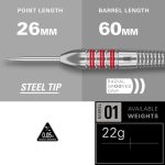 Set sageti darts Target Nathan Aspinall,22g brass