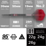 Set sageti darts steel Target SP Nathan Aspinall 95K, 24g, 95% wolfram