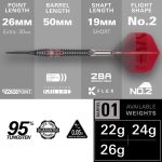 Set sageti darts steel Target SP Nathan Aspinall 95K, 24g, 95% wolfram