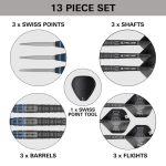 Set darts steel Target SP Jeffrey De Graaf, 23g, 90% wolfram