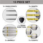 Set darts steel Target SP Scott Williams G2 23g, 90% tungsten