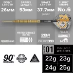 Set sageti darts steel Target SP Bolide Envy 01 - 24g, 90% wolfram