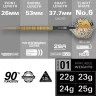   Set sageti darts steel target SP Bolide Envy 01 - 25g, 90% wolfram