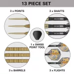 Set sageti darts steel target SP Bolide Envy 01 - 25g, 90% wolfram