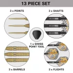 Set sageti darts steel Target SP Bolide Envy 03 - 24g, 90% wolfram