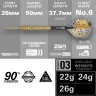   Set sageti darts steel target SP Bolide Envy 03 -  26g, 90% wolfram