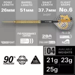Set sageti darts steel Target Bolide SP Envy 04 25g, 90% wolfram