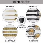 Set sageti darts steel Target Bolide SP Envy 04 25g, 90% wolfram