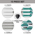 Set sageti darts steel Target SP Hydro 01, 22g 90% wolfram