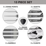 Set sageti darts steel Target SP beau Greaves G1, 25g 90% wolfram