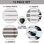 Set sageti darts SP Target Adam Lipscombe, 25g 90% wolfram