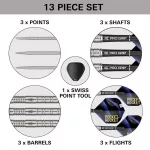 Set sageti darts steel SP Target Justin Hood G1, 23g 90% wolfram