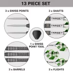 Set sageti darts steel SP Target Charlie Manby G1, 23g 95% wolfram