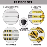 Set sageti darts steel SP Target Buzz SP01, 23g 90% wolfram