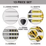 Set sageti darts steel SP Target Buzz SP02, 24g 90% wolfram