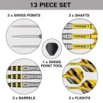 Set sageti darts steel SP Target Buzz SP03, 23g 90% wolfram