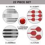 Set sageti darts steel SP Target Shift, 25g 90% wolfram