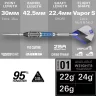 Set sageti darts steel SP Target Phil Taylor Power Chrono, 22g 95% wolfram