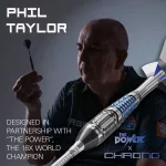 Set sageti darts steel SP Target Phil Taylor Power Chrono, 24g 95% wolfram