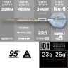 Set sageti darts steel SP Target Adrian Lewis Showdown, 23g 95% wolfram