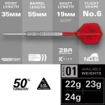 Set sageti darts steel SP Target Group O 03, 24g 50% wolfram
