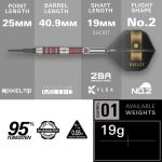 Set sageti darts soft Target Stephen Bunting 95K 19g, 95% tungsten
