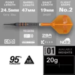 Set sageti darts soft Target Raymond van Barneveld 95K, 18g 95% wolfram