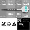 Set darts soft Target SP Rob Cross 95K, 18g, 95% wolfram